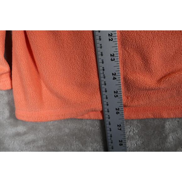 North Face Pullover Womens XL Orange Fleece Half Zip Outdoor Hiking Lightweight - Picture 4 of 9